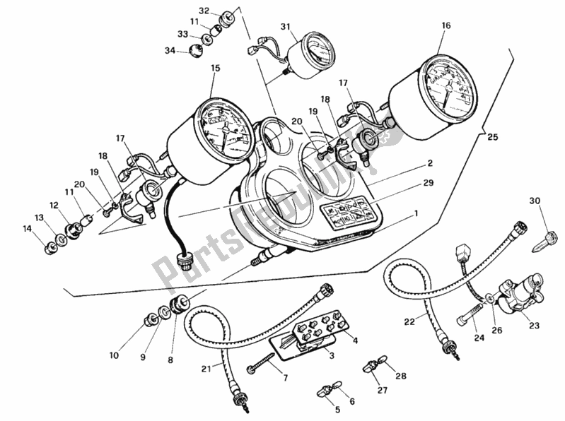 All parts for the Meter Dm 016056> of the Ducati Supersport 900 SS 1992